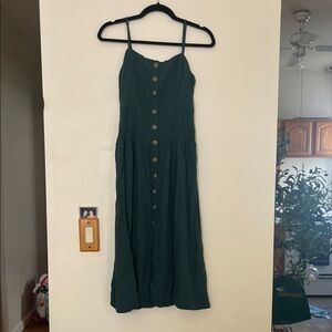 Green Button-Down Sundress